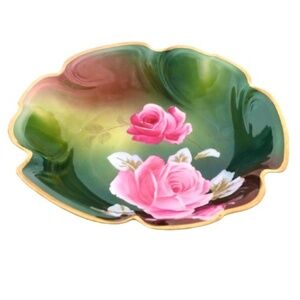 ANTIQUE PSL IMPERIAL AUSTRIA~HAND PAINTED SERVING BOWL~GOLD EDGE~C.Dupuy~10.5 IN